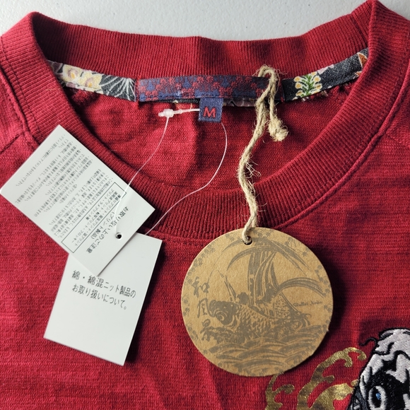 Bullet Noise Limited Edition Custom T-shirt Japanese Embroidered Koi Fish Size M - Picture 2 of 6